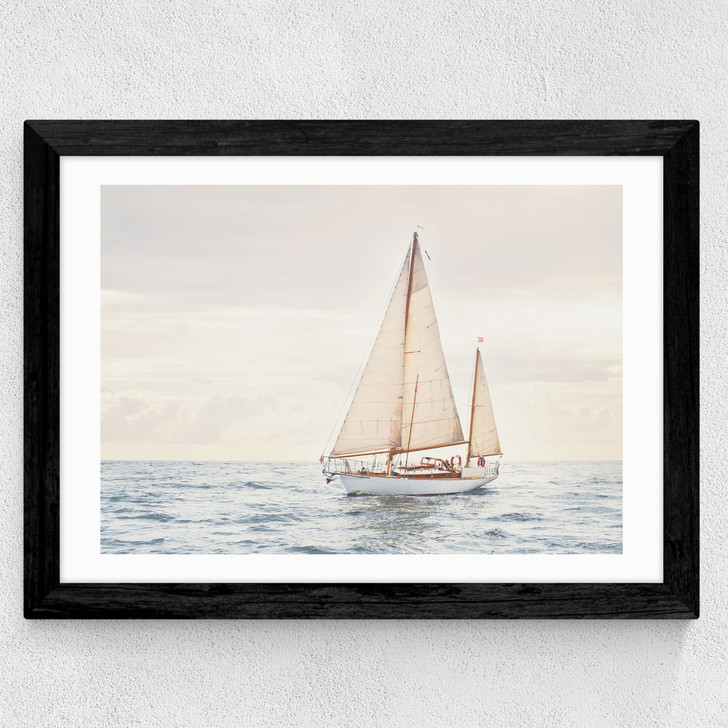 Sailboat Wide Black Frame