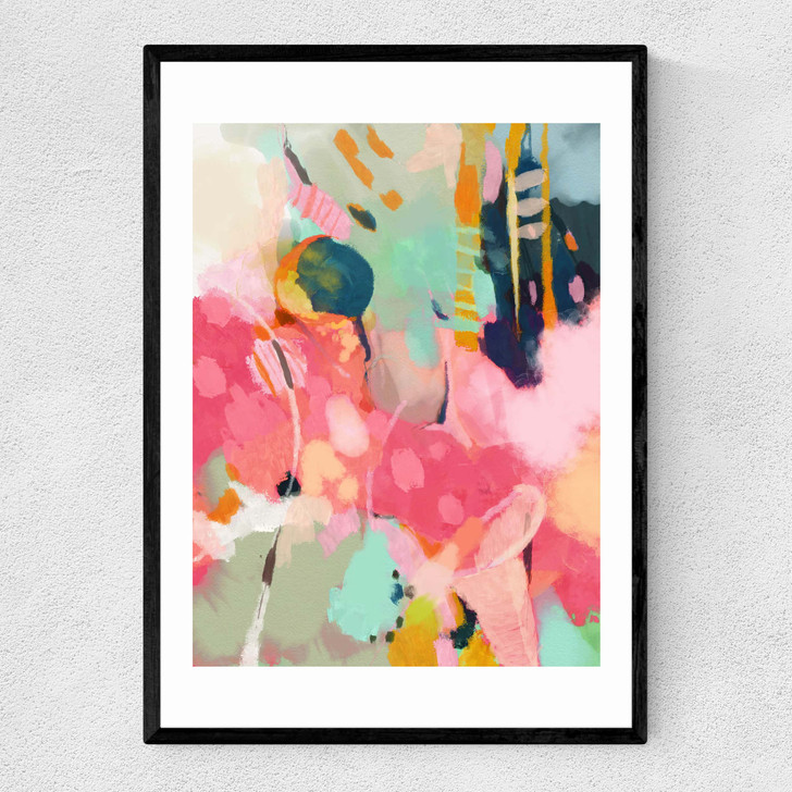 Lune Tombee Sur Terre Narrow Black Frame