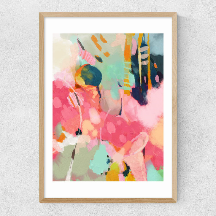 Lune Tombee Sur Terre Narrow Oak Frame