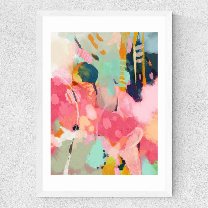 Lune Tombee Sur Terre Medium White Frame