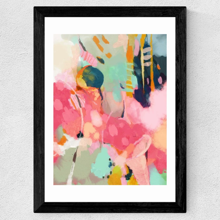Lune Tombee Sur Terre Wide Black Frame