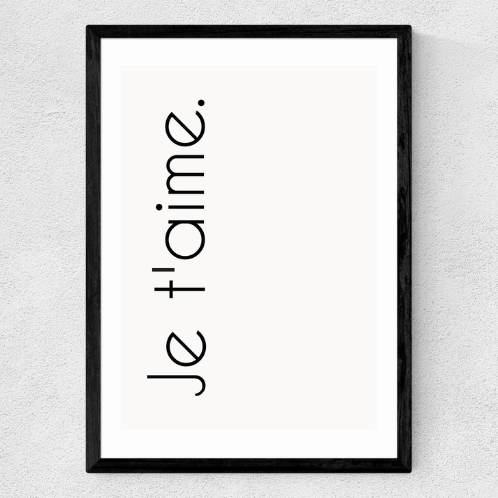 Je Taime Medium Black Frame