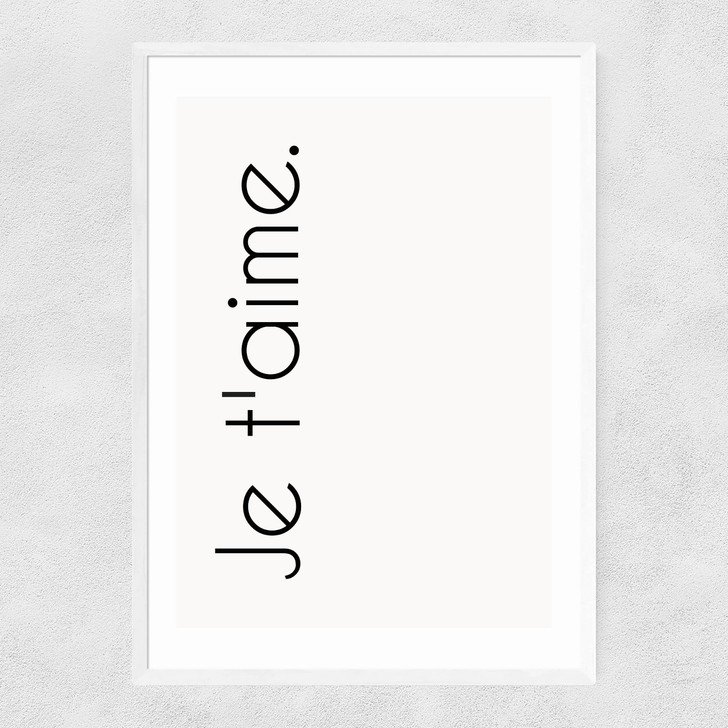 Je Taime Narrow White Frame