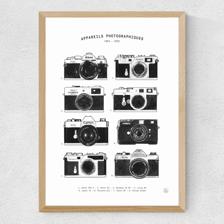 Appareils Photographiques Medium Oak Frame