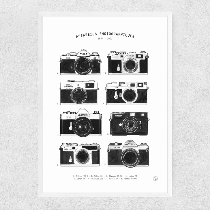 Appareils Photographiques Narrow White Frame
