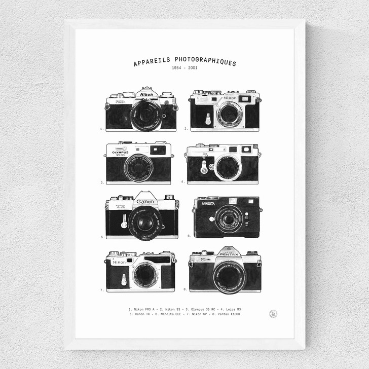 Appareils Photographiques Medium White Frame