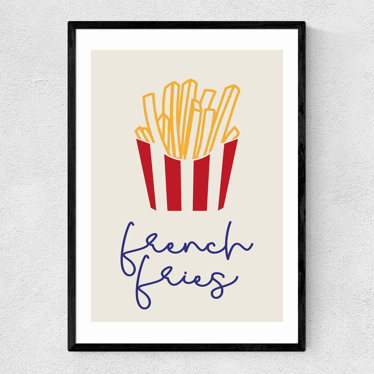 French Fries Narrow Black Frame