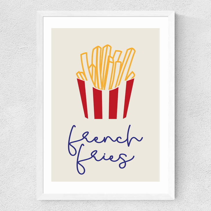 French Fries Medium White Frame