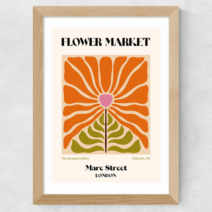 Mare Street Flower Market Wide Oak Frame