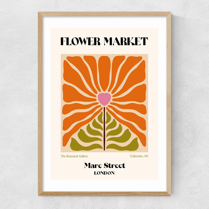 Mare Street Flower Market Narrow Oak Frame
