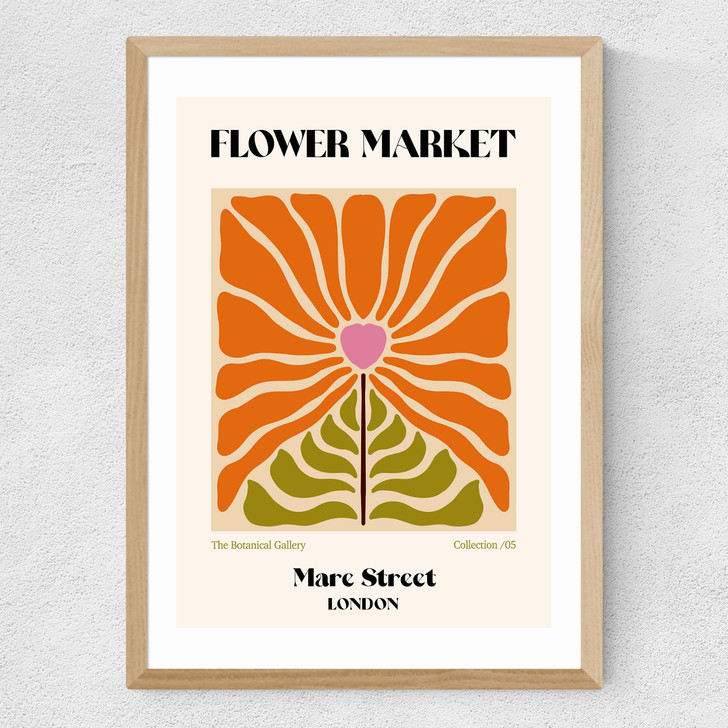 Mare Street Flower Market Medium Oak Frame