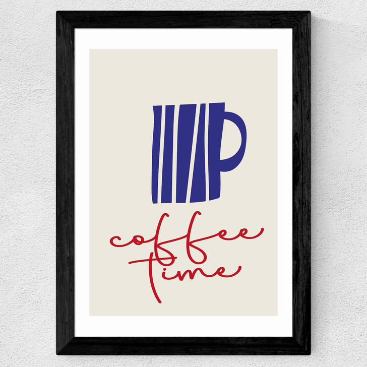 Coffee Time Wide Black Frame