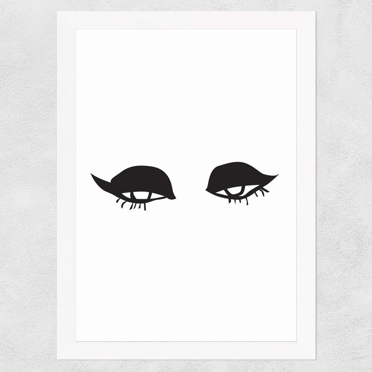 Sexy Eyes Wide White Frame