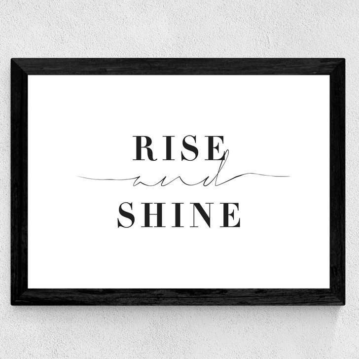 Rise and Shine by Honeymoon Hotel Wide Black Frame