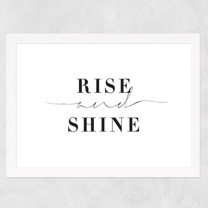 Rise and Shine by Honeymoon Hotel Wide White Frame