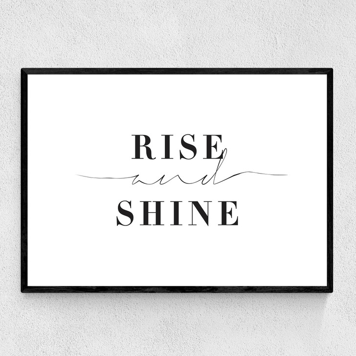 Rise and Shine by Honeymoon Hotel Narrow Black Frame