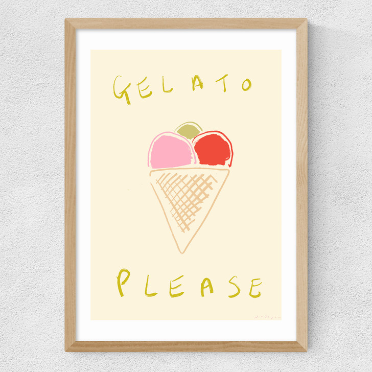 Gelato Please Medium Oak Frame