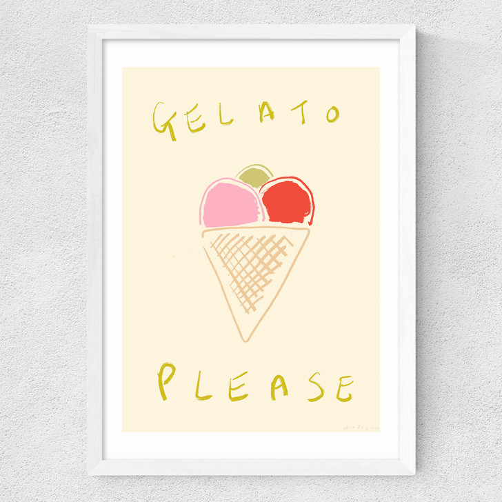 Gelato Please Medium White Frame