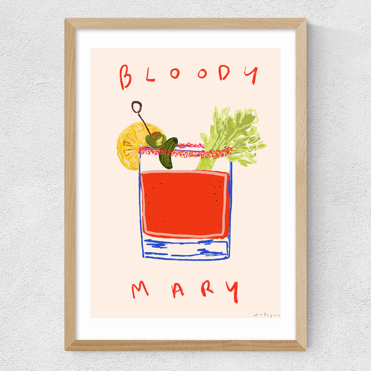 Bloody Mary Cocktail Medium Oak Frame