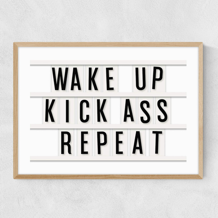 Kick Ass Repeat Narrow Oak Frame