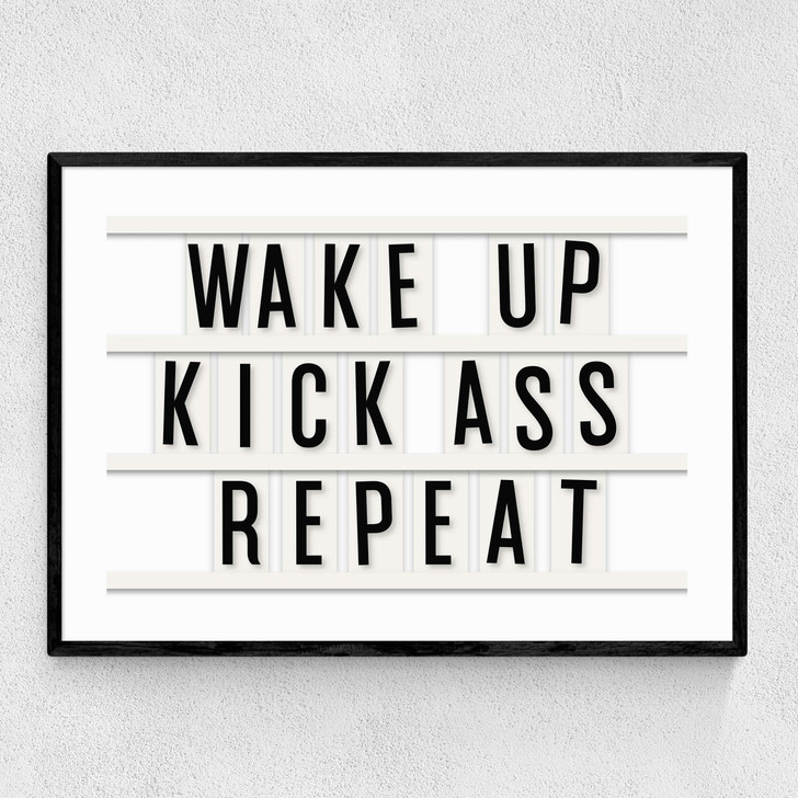 Kick Ass Repeat Narrow Black Frame