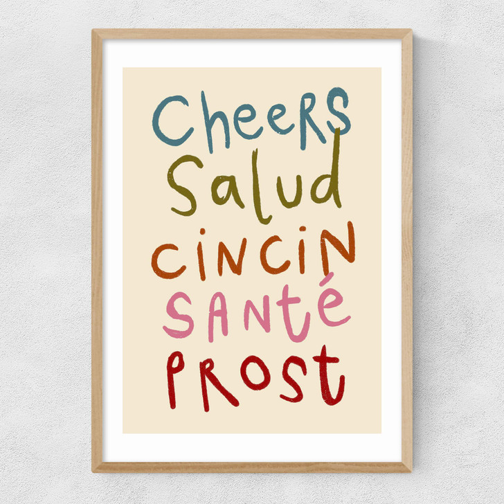 Cheers by SimplyExtraJordanary Narrow Oak Frame