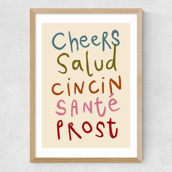 Cheers by SimplyExtraJordanary Medium Oak Frame