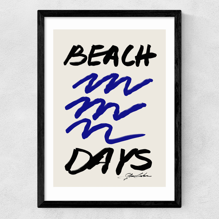 Beach Days Medium Black Frame