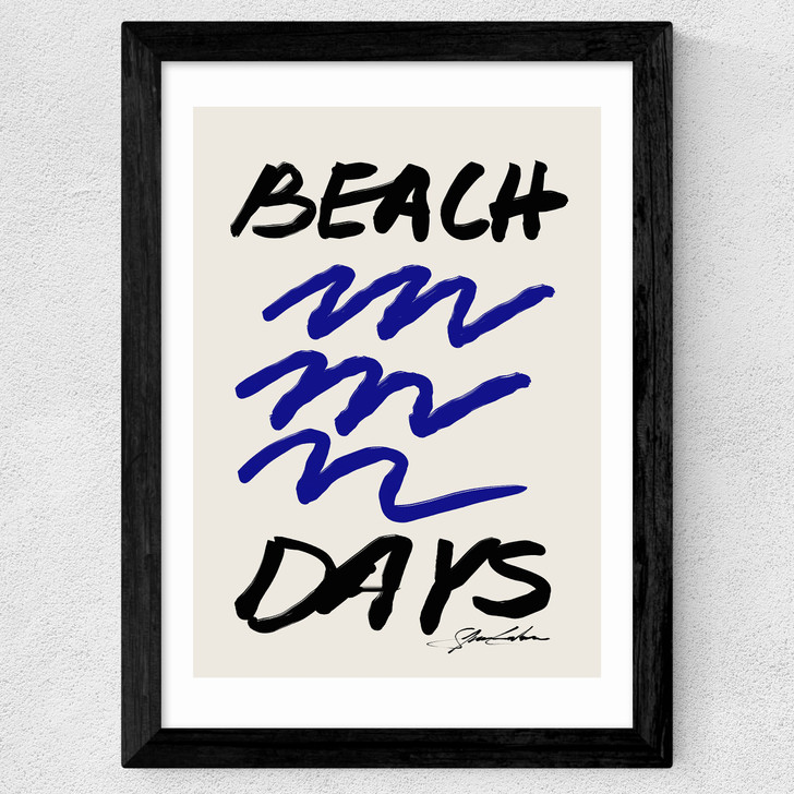 Beach Days Wide Black Frame