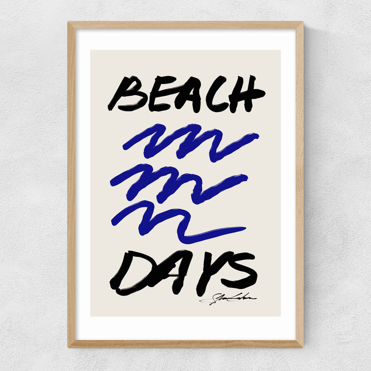 Beach Days Narrow Oak Frame