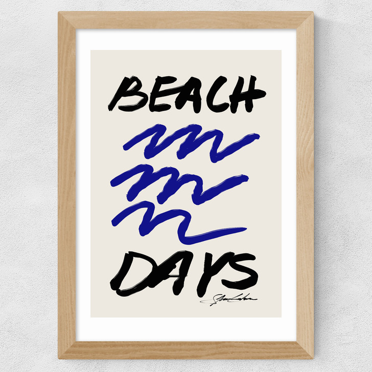 Beach Days Wide Oak Frame