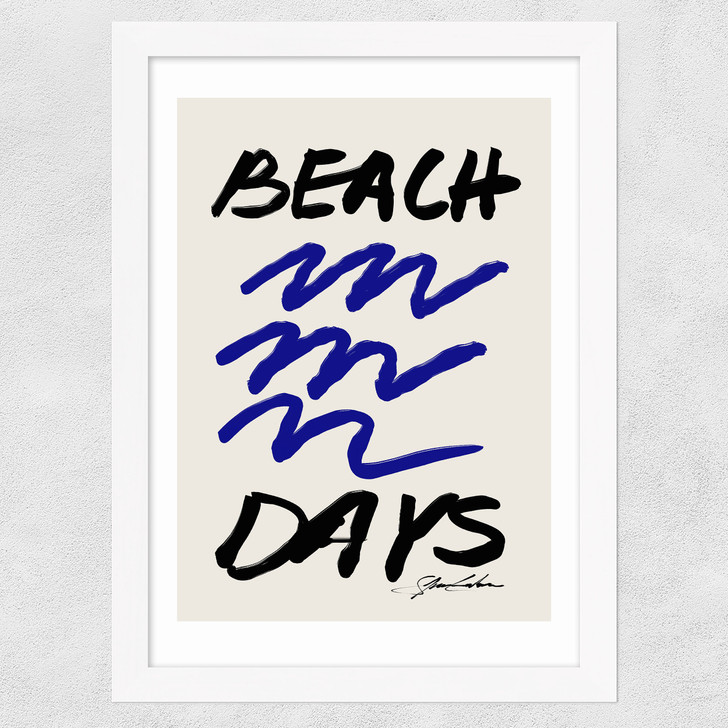 Beach Days Wide White Frame