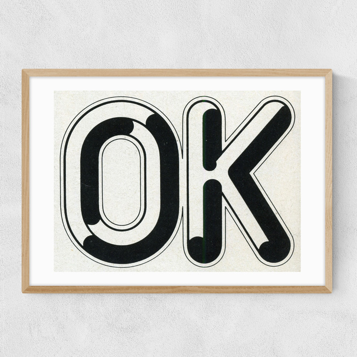 Ok by Land of Lost Content Narrow Oak Frame