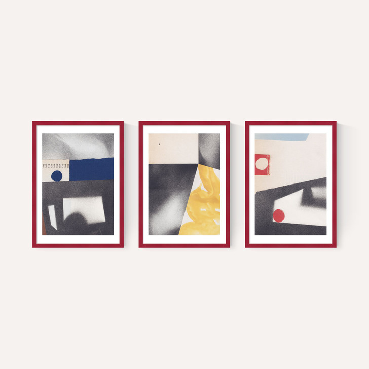 Abstract Coordinates Triptych
