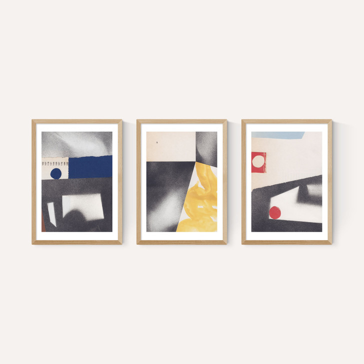 Abstract Coordinates Triptych