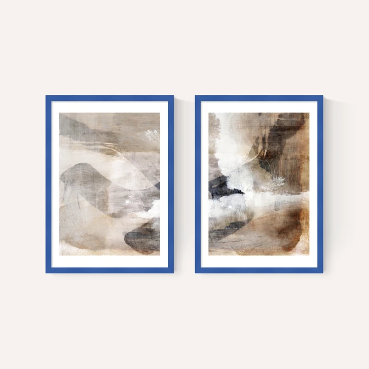 Brown Layers Diptych