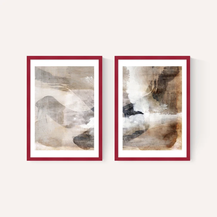 Brown Layers Diptych