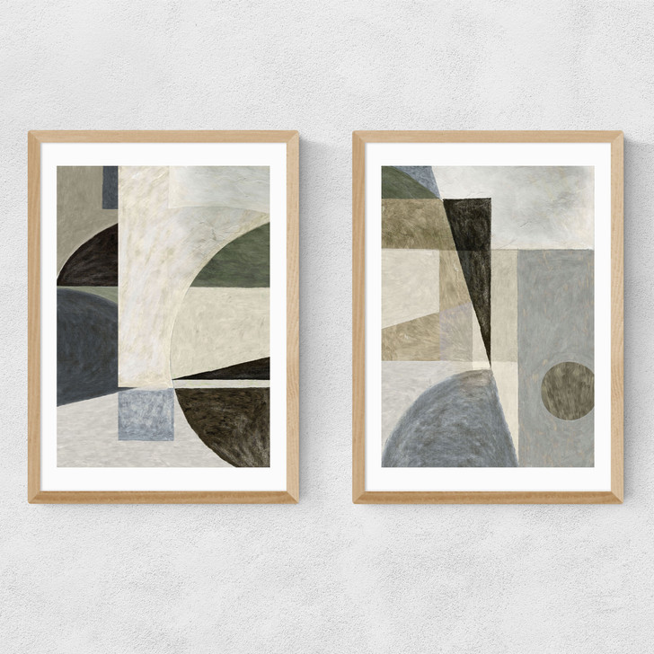 Richmond Diptych Narrow Oak Frame