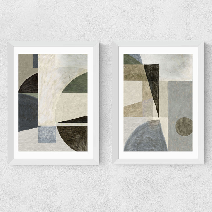 Richmond Diptych Medium White Frame