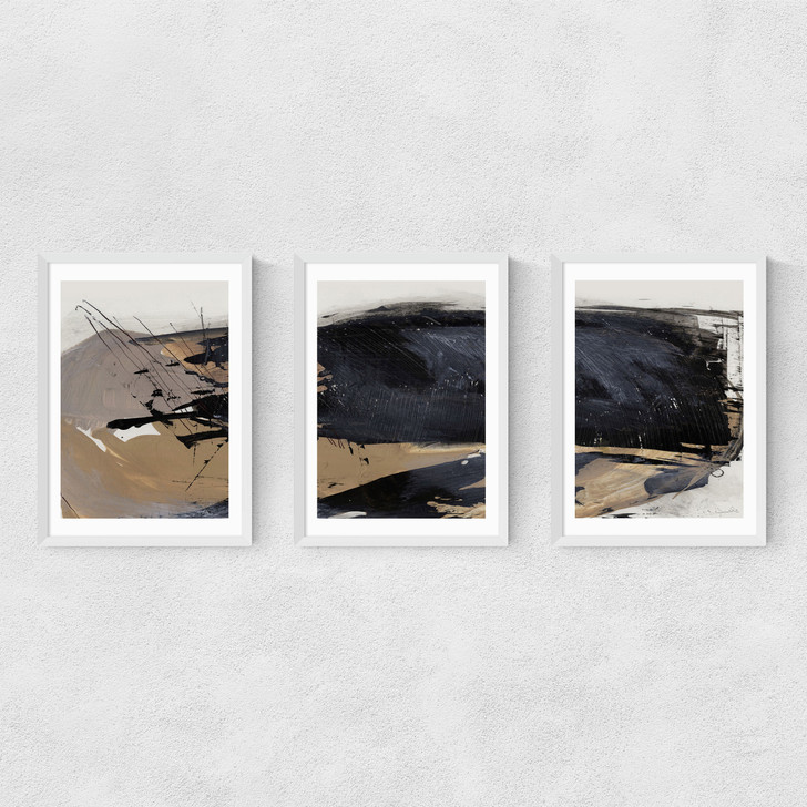 Snap Triptych Narrow White Frame