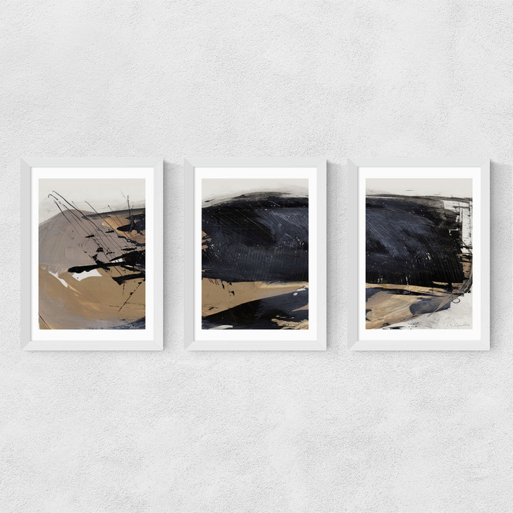 Snap Triptych Medium White Frame