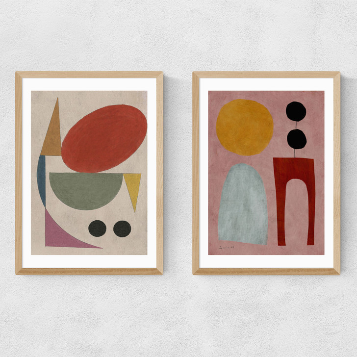 Savour & Taste Diptych Narrow Oak Frame