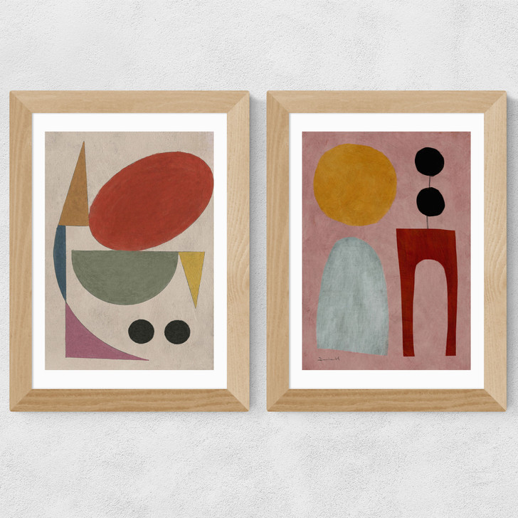Savour & Taste Diptych Wide Oak Frame