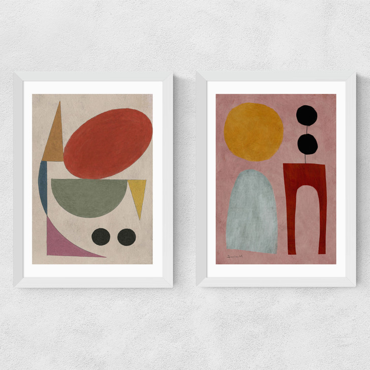 Savour & Taste Diptych Medium White Frame