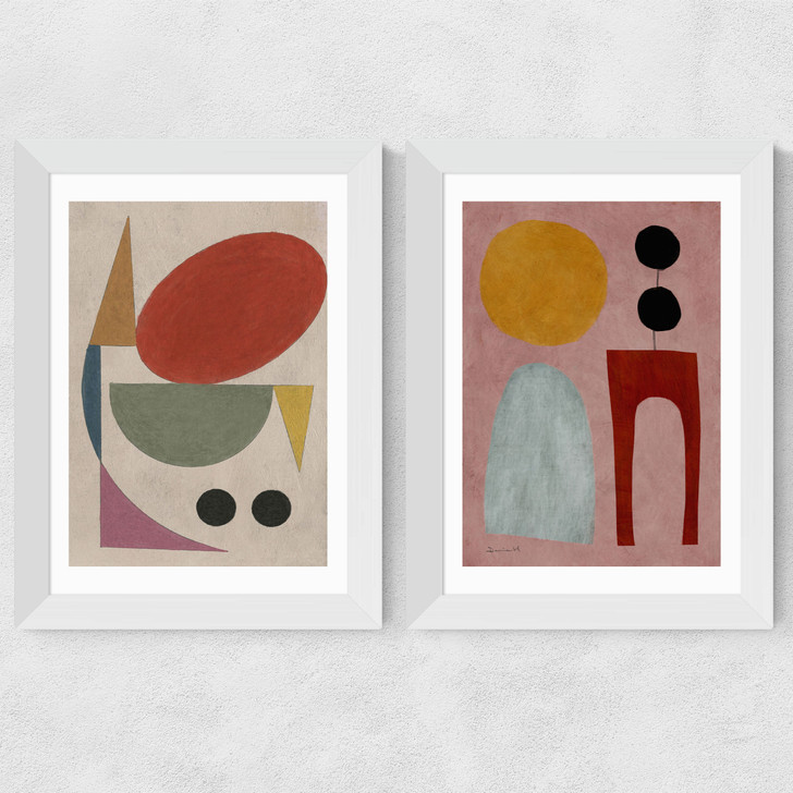 Savour & Taste Diptych Wide White Frame