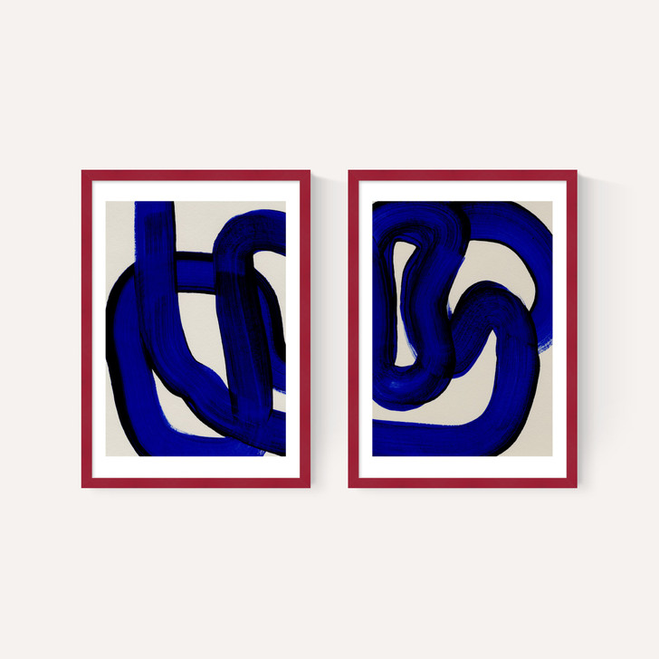 Blue Loops Diptych