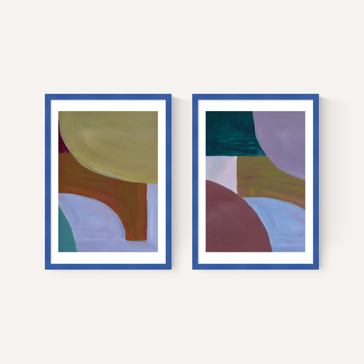 Painted Shapes Diptych