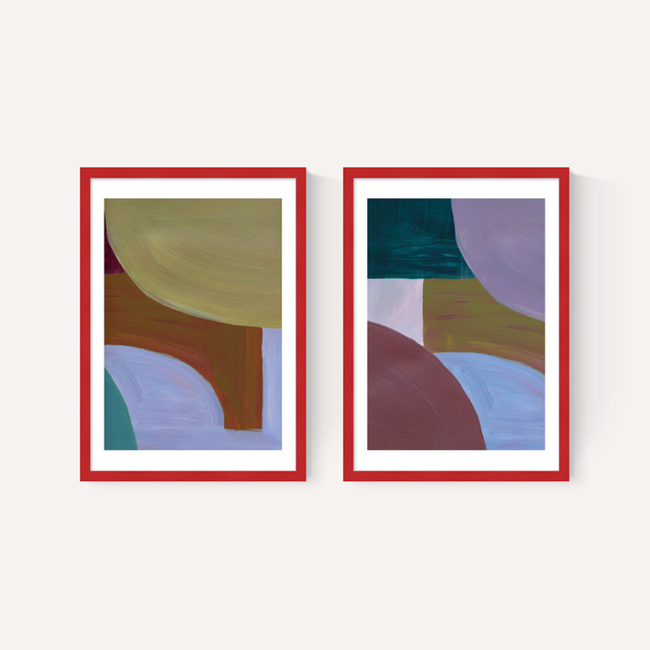 Painted Shapes Diptych