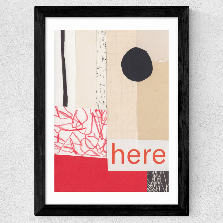 Here Wide Black Frame