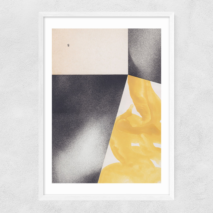 Number Five Narrow White Frame